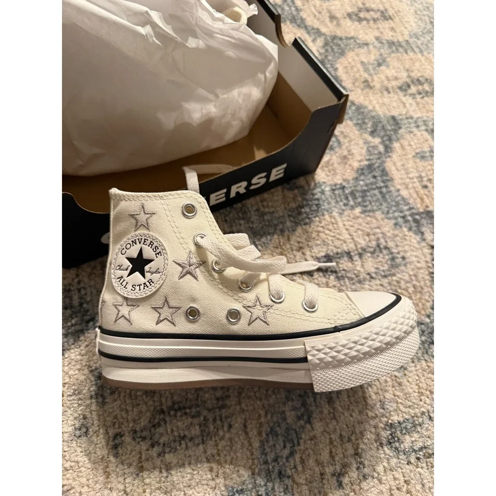 CONVERSE LITTLE KID CHUCK TAYLOR EVA LIFT STARS HIGH-TOP SNEAKERS Size 11 NWT